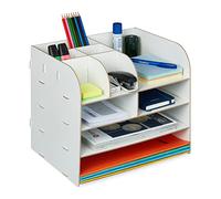 Relaxdays Organiseur bureau avec compartiments
