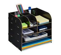 Relaxdays Organiseur bureau avec compartiments