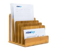 Relaxdays Organiseur bureau en bambou