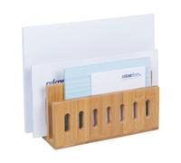 Relaxdays Organiseur bureau en bambou
