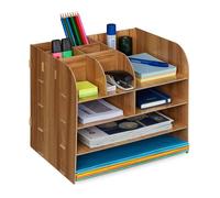 Relaxdays Organiseur bureau avec compartiments
