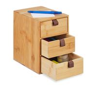 Relaxdays Organiseur de bureau 3 tiroirs