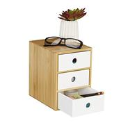 Relaxdays Organiseur de bureau 3 tiroirs