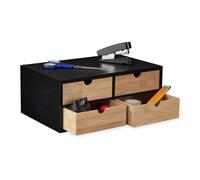 Relaxdays Organiseur de bureau 4 tiroirs