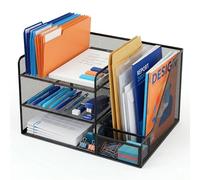 Relaxdays Organiseur de bureau métal 5 plateaux