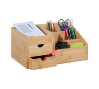 Relaxdays Organiseur de bureau avec 2 tiroirs