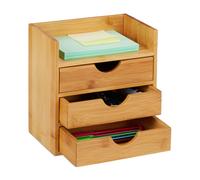 Relaxdays Organiseur de bureau avec 3 tiroirs