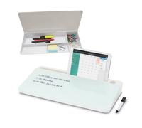 Relaxdays Organiseur de bureau avec memo blanc