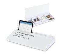 Relaxdays Organiseur de bureau avec tableau blanc