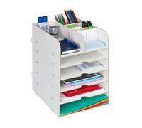 Relaxdays Organiseur bureau avec étagères
