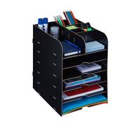Relaxdays Organiseur bureau avec étagères