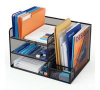 Relaxdays Organiseur de bureau métal 5 plateaux
