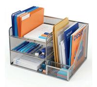 Relaxdays Organiseur de bureau métal 5 plateaux
