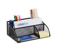Relaxdays Organiseur de bureau treillis métallique