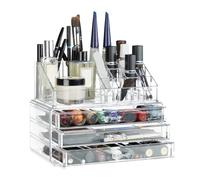 Relaxdays Organiseur de maquillage 3 tiroirs