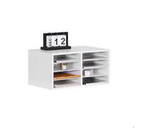 Relaxdays Rangement de documents en bambou 8 cases
