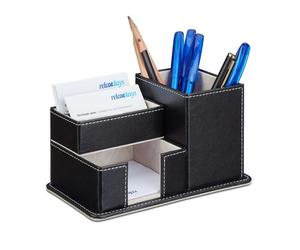 Relaxdays Organiseur fournitures bureau noir
