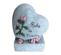 Relaxdays Ornement funéraire cœur «Repose en paix»