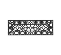 Relaxdays Paillasson Caoutchouc, 75x25 cm, antidérapant, résistant, intérieur & extérieur, Tapis entrée, Ornements, Noir