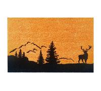 Relaxdays Paillasson en coco motif, 60 x 40 cm