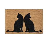 Relaxdays Paillasson coco avec motif de chat