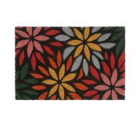 Relaxdays Paillasson coco avec motif de fleurs