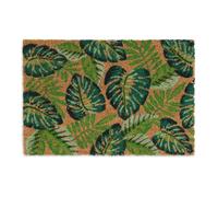 Relaxdays Paillasson coco feuilles de Monstera