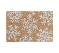Relaxdays Paillasson coco flocons de neige