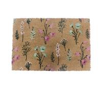 Relaxdays Paillasson en coco Plantes 60 x 40 cm