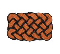 Relaxdays Paillasson coco nœud marin orange/noir