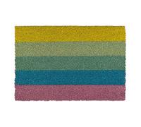 Relaxdays Paillasson Coco, Tapis d’entrée Arc-en-Ciel, antidérapant, rayé, intérieur & extérieur, 40 x 60 cm, coloré