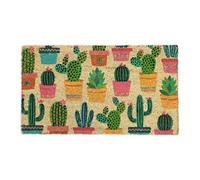 Relaxdays Paillasson coco motif cactus