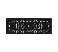 Relaxdays Paillasson de marche caoutchouc tapis porte entrée extérieur intérieur ornement antidérapant 75x25 noir