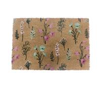 Relaxdays Paillasson en coco Plantes 60 x 40 cm