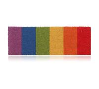 Relaxdays Paillasson en fibres de coco motif arc-en-ciel antidérapant 75×25 cm