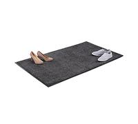Relaxdays Paillasson Gris chiné Tapis d’entrée Couloir intérieur Extra Plat Mince 90 x 150 cm, Noir-Gris