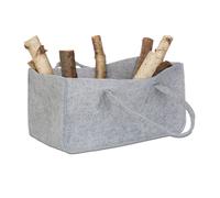 Relaxdays Panier à bûches de bois en feutre