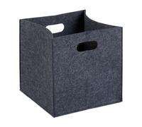 Relaxdays Panier à bûches lot de 4 anthracite