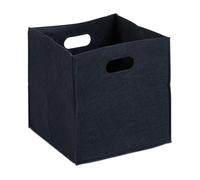 Relaxdays Panier à bûches lot de 4 noir
