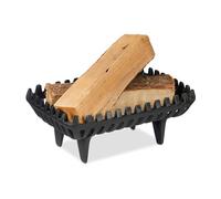 Relaxdays Grille porte-bûches sur pieds