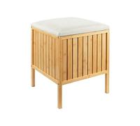 Relaxdays Panier-linge siège bambou