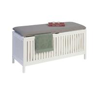 Relaxdays Panier à linge avec assise en noyer