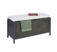 Relaxdays Panier à linge avec assise en noyer