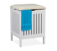Relaxdays Panier à linge avec siège