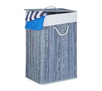 Relaxdays Panier à linge bambou rectangle