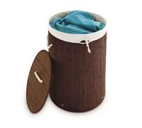 Relaxdays Panier à linge bambou rond