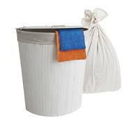 Relaxdays Panier d'angle en bambou avec couvercle