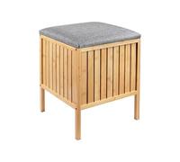Relaxdays Panier-linge siège bambou