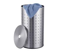 Relaxdays Panier à linge inox avec couvercle