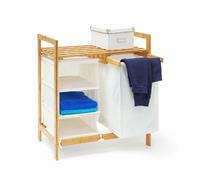 Relaxdays Panier à linge Linea - Blanc